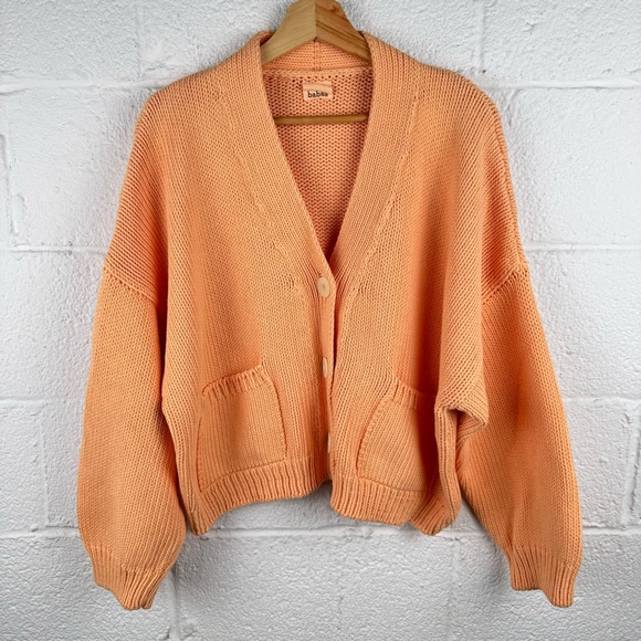 Babaa cardigan no 22 in cantaloupe cotton - Picture 3 of 10